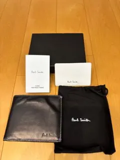 箱付き】PaulSmith 折り財布 ジップストローグレイン2 ダークブラウン