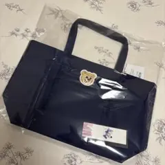 ラブラリーバイフェイラー オールドテディ ワッペントートバッグ ネイビーL