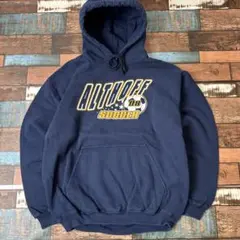 ビンテージ　古着　soccer サッカー　プリント　パーカー　フーディー　M