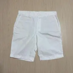 ユニクロ チノハーフパンツ Mサイズ 白 ホワイト