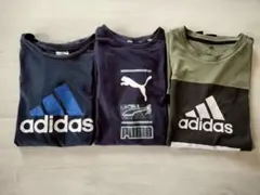 【3枚セット】半袖Tシャツ adidas ・PUMAドライフィット160
