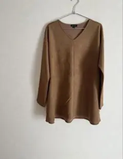 INDIVI ブラウン Vネック 長袖 トップス