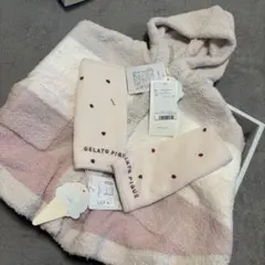 GELATO PIQUE ベビーポンチョ ピンク系未開封