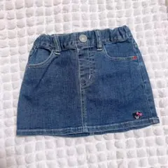 ミキハウス ダブルビー デニムスカート 女の子 100のサムネイル