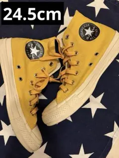 コンバース　オールスター　黄色　ハイカットスニーカー