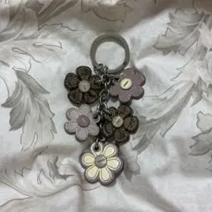 COACH フラワー 花 キーホルダー 5連