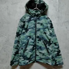 即決価格　美品　ギャップ　キッズ　 ナイロンジャケット　迷彩　フリース　L