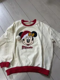 キッズ　トップス　トレーナー　ミニーマウス サンタ帽子付き 130cm 新品