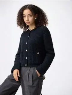 GU ツイーディーニットカーディガン