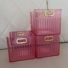 THREEPPY 冷蔵庫収納ケース ピンク 6点セット - メルカリ