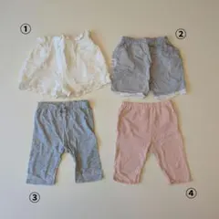 ベビー用ショートパンツ・ボトムス4点セット　95 女の子　夏　春