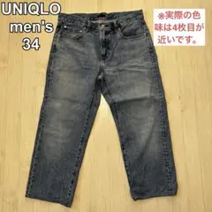 UNIQLO ユニクロ　メンズ　レギュラーフィットジーンズ　ブルー　34 L