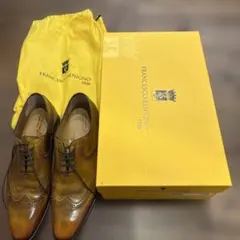 Francesco Benigno ブルーパティーヌ レザーシューズ イタリア製