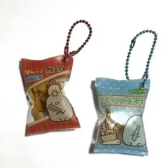 すみっコぐらし　とんかつ　とかげ　シャカシャカキーホルダー　お菓子パッケージ風