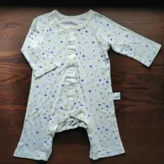 星柄 ロンパース 80 長袖 前開き