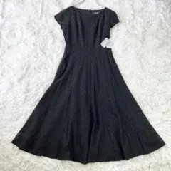 新品✨FABRICE レースワンピース ロング フレア 9号 黒 フォーマル