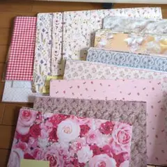 デザインペーパーまとめ売り 花柄　チェック　ドット　フルーツ等