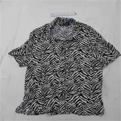 ◎ザラ ZARA ゼブラ柄シャツ レディース Mサイズ