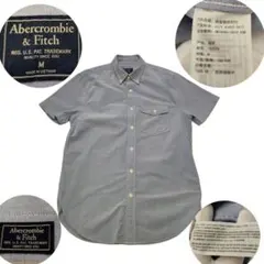Abercrombie & Fitch アバクロ 半袖シャツ M ブルー