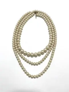 コットンパール ネックレス 2連 ショート ロング まとめ