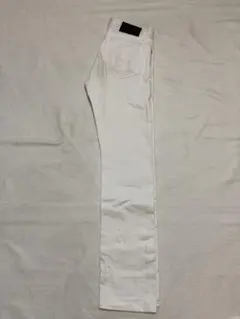 ユニクロUJメンズコットンホワイトジーンズ〔W30㌅〕S001美品 最終値