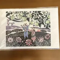 柳沢京子　切り絵　ガラスびん　ポストカード　５枚セット
