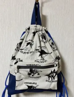 ハンドメイドナップサック大きめ恐竜柄