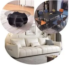 家具フルセット（ダイニングセット＋ソファ＋コーヒーテーブル）