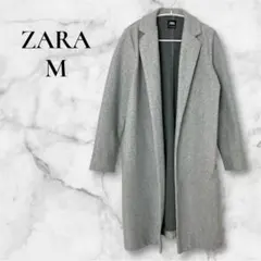 極美品✨ZARA【M】グレー チェスターコート ロングコート シンプル 上品のサムネイル
