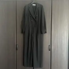 Conte サテン カシュクール オールインワン 黒 ブラック オケージョン