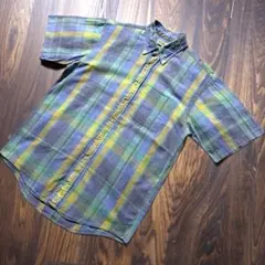 USA製 古着 70s 80s L.L.BEAN 半袖 チェックシャツ M