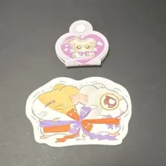 とっとこハム太郎 ダイカットステッカー コードホルダー まいどくん めがねくん