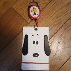 スヌーピー リール付きパスケース