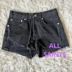 ALL SAINTS☆ブラックデニムショートパンツ