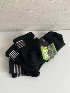 【新品】 アディダス レディースソックス 23−25cm ブラック ×3足