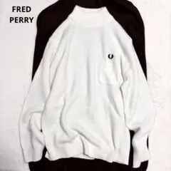 FRED PERRY ニット モックネック プルオーバー セーター アルパカ L