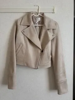 リエンダ　ベージュ スエード風レザージャケット