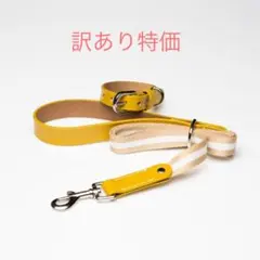 XSサイズ Yellow レザー 首輪