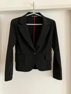 ジャケット テーラードジャケット ストライプ ブラック テーラード 黒