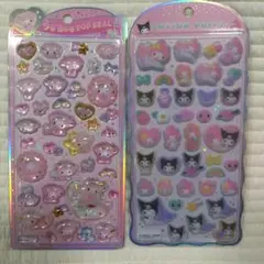 うるちゅるポップシール　マイメロディ　コットンパフィーシール　クロミ　サンリオ