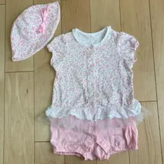 ミキハウス  ロンパース　80㎝　帽子　セット