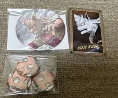 僕のヒーローアカデミア　ヒロアカ　原画展 口田甲司 箔押しクリアカード 缶バッジ