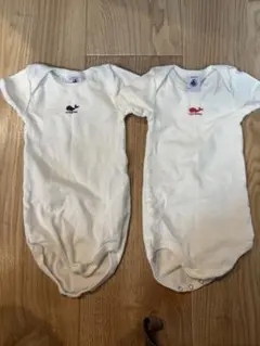 プチバトー　ロンパース2枚セット