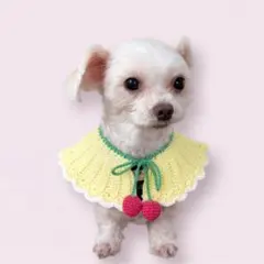 かぎ針編み　さくらんぼケープ