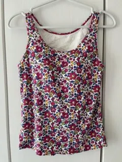 ユニクロ UNIQLO カップ付 タンクトップ 花柄 Mサイズのサムネイル