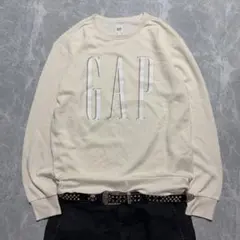 00s【OLD GAP】sweatshirt/Y2K white c-boy 白