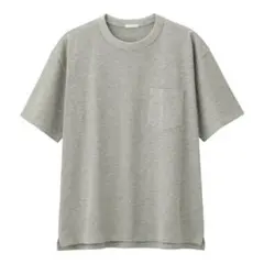 GU ジーユー ヘビーウェイトビッグTシャツ 胸ポケット グレイのサムネイル