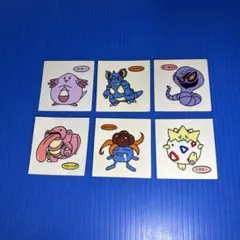 ポケモン　デコキャラシール　初期６枚セット　Ｂ