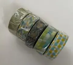 mtマスキングテープ5点セット☆ミナペルホネン クロコダイル モーションブルー