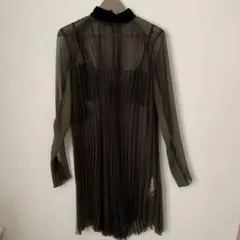 サカイSacai シースルーワンピースニットプリーツ